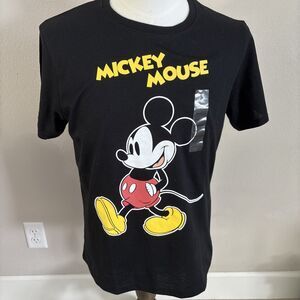 Disney Mickey Mouse Short Sleeve Black Shirt Men’s Size Medium